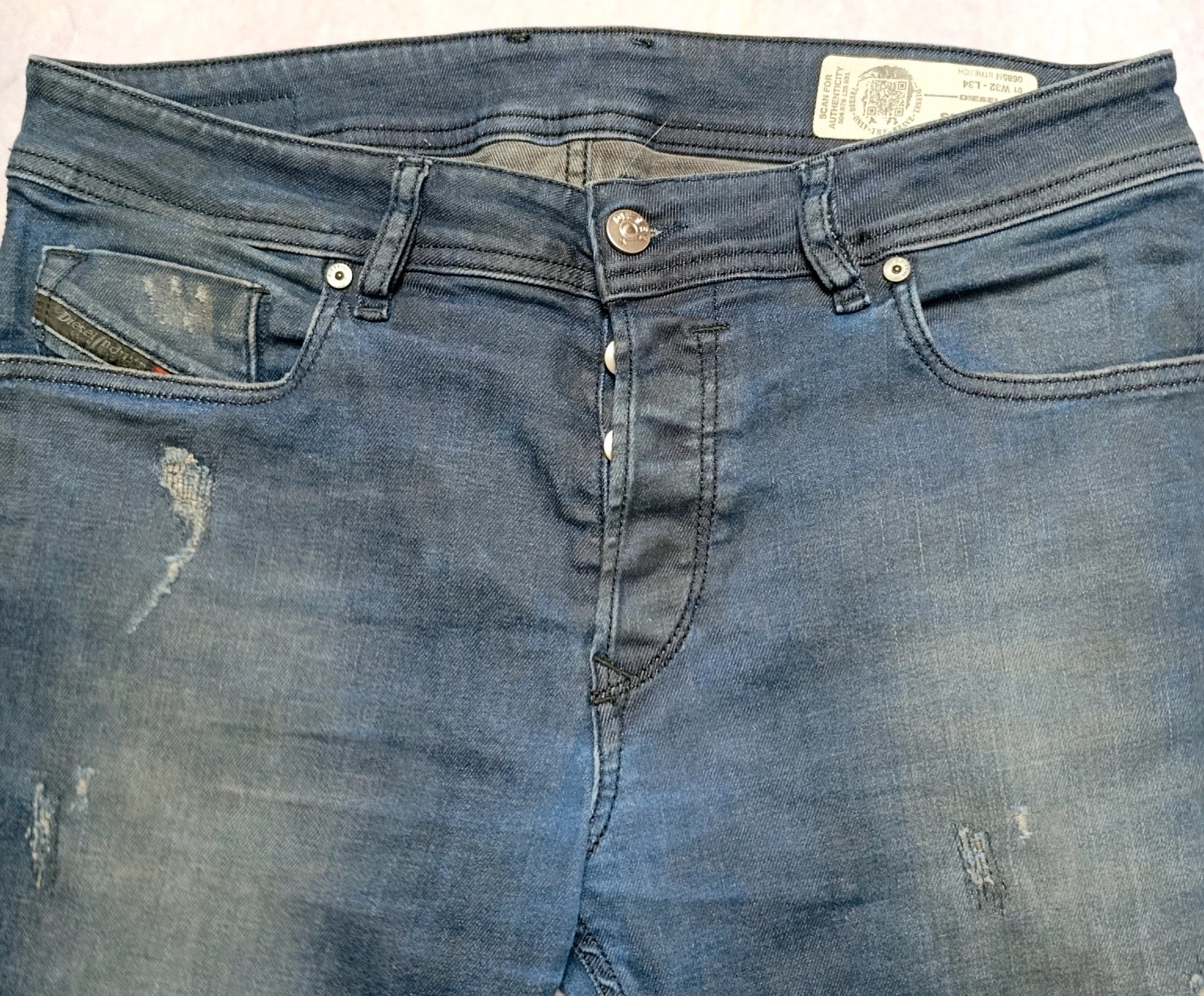 Diesel Sleenker Slim-Skinny Distressed Ripped Jeans W32 L34 Premium Denim Urban Style – Diesel – taille W32 | FR 42 2