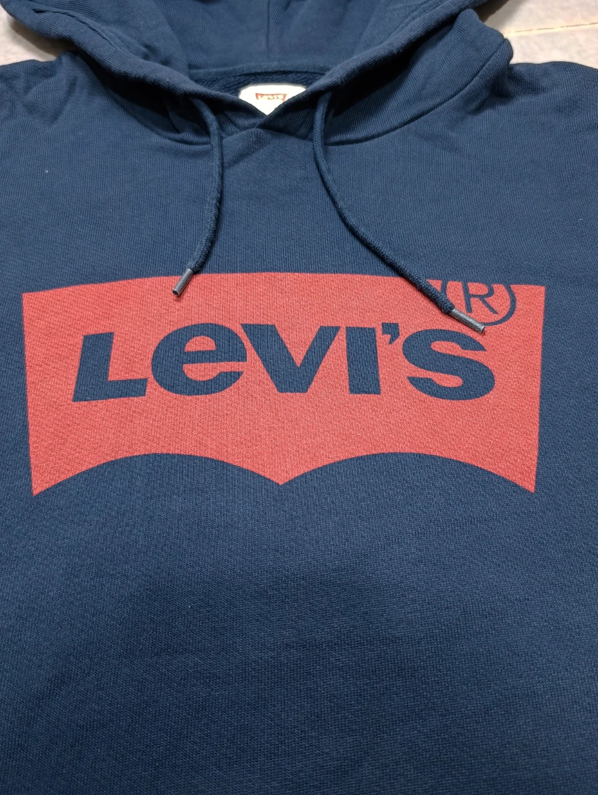 Levi's Navy Blue Batwing Logo Hoodie Sweatshirt - Size M Casual Streetwear Y2K – Levi's – taille M 4