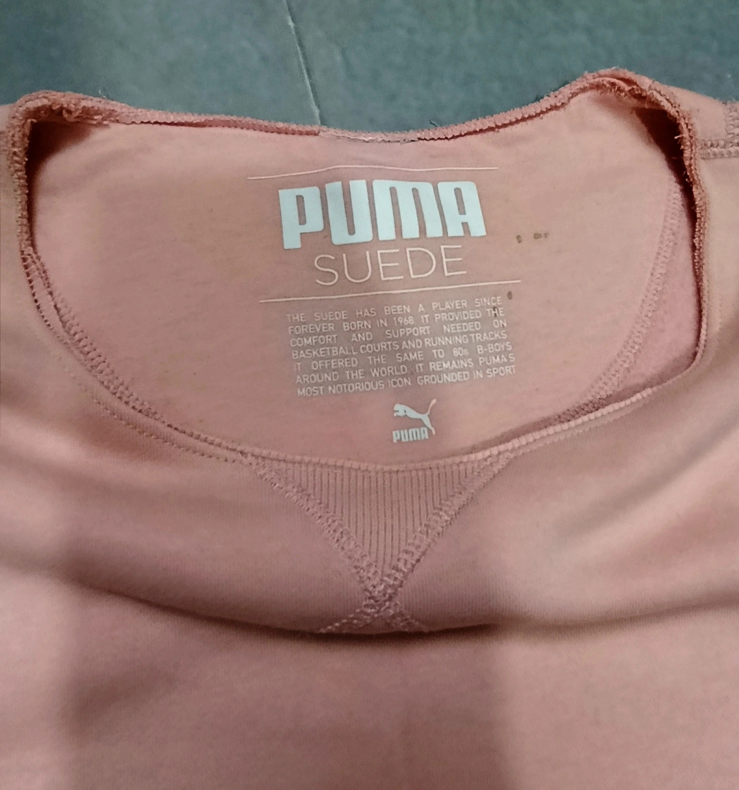 Puma Suede Pink Raw Hem Oversized Sweatshirt - Size L/XL Oversized Y2K Streetwear Vintage – Puma – taille L / 40 / 12 5