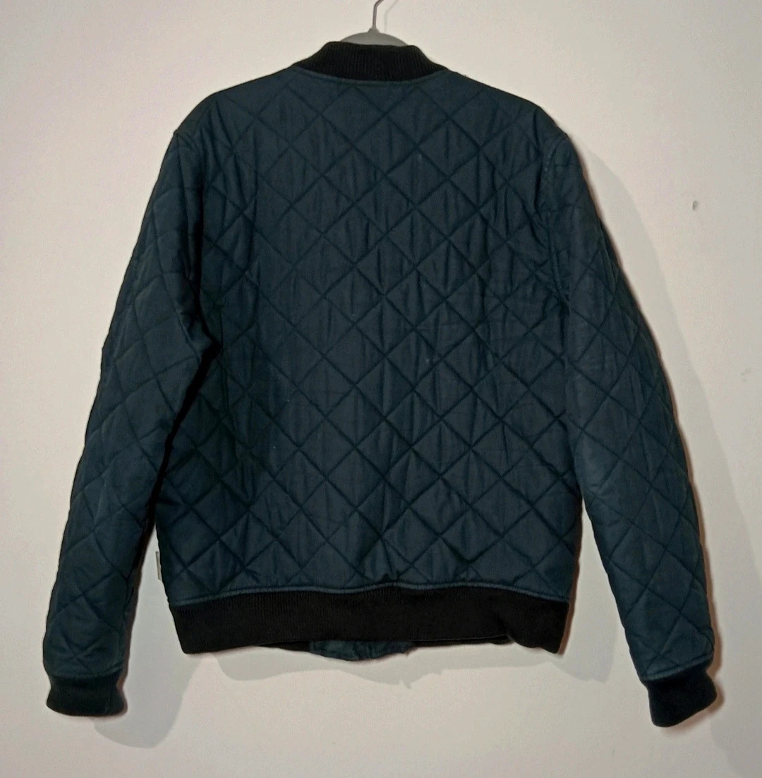 Hollister Quilted Bomber Jacket Navy / Olive Green - Size XL Military casual streetwear – Hollister – taille XL 2