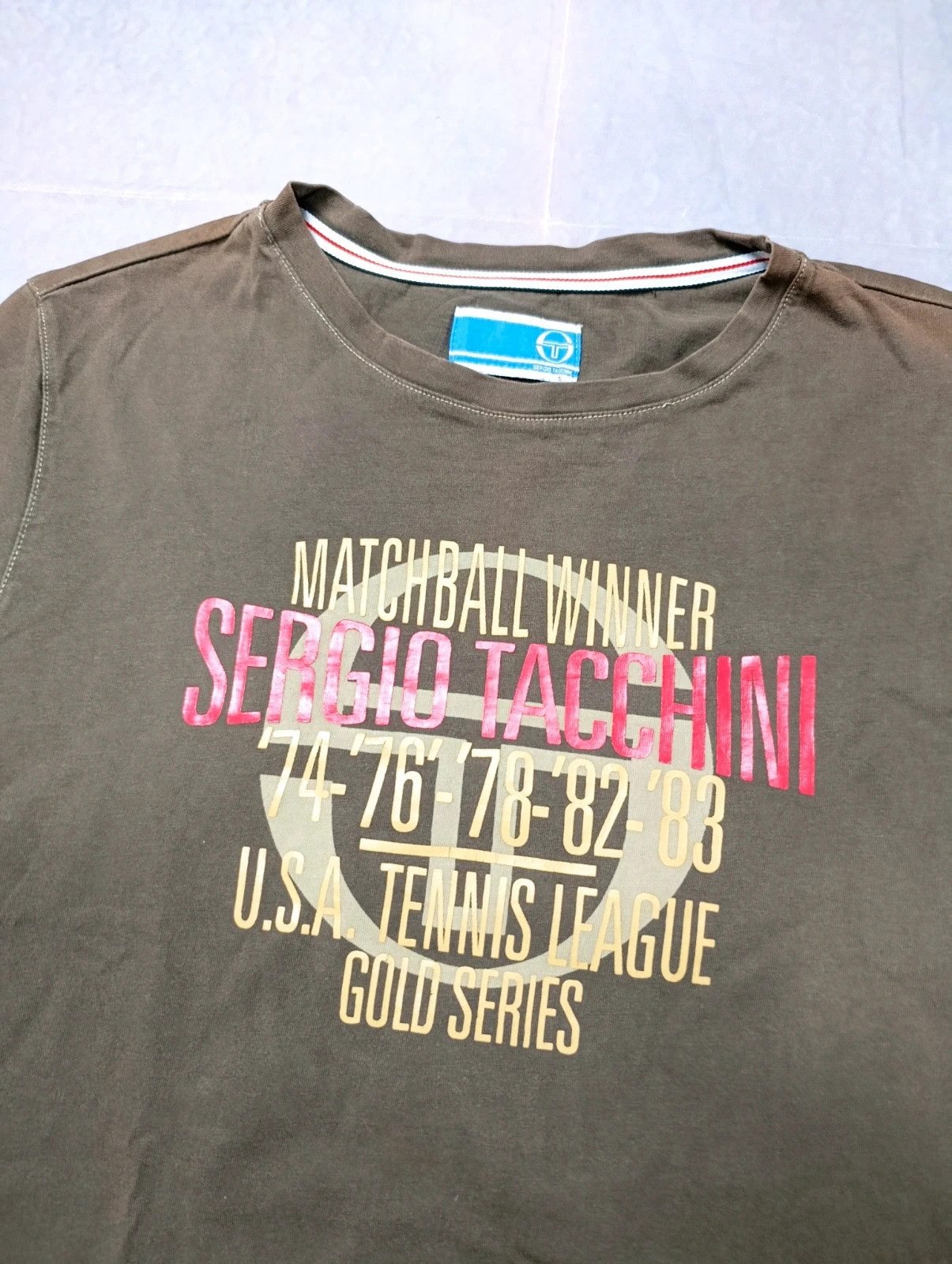 Sergio Tacchini Retro Streetwear Long Sleeve Graphic Tee - Size L – Sergio Tacchini – taille L 4