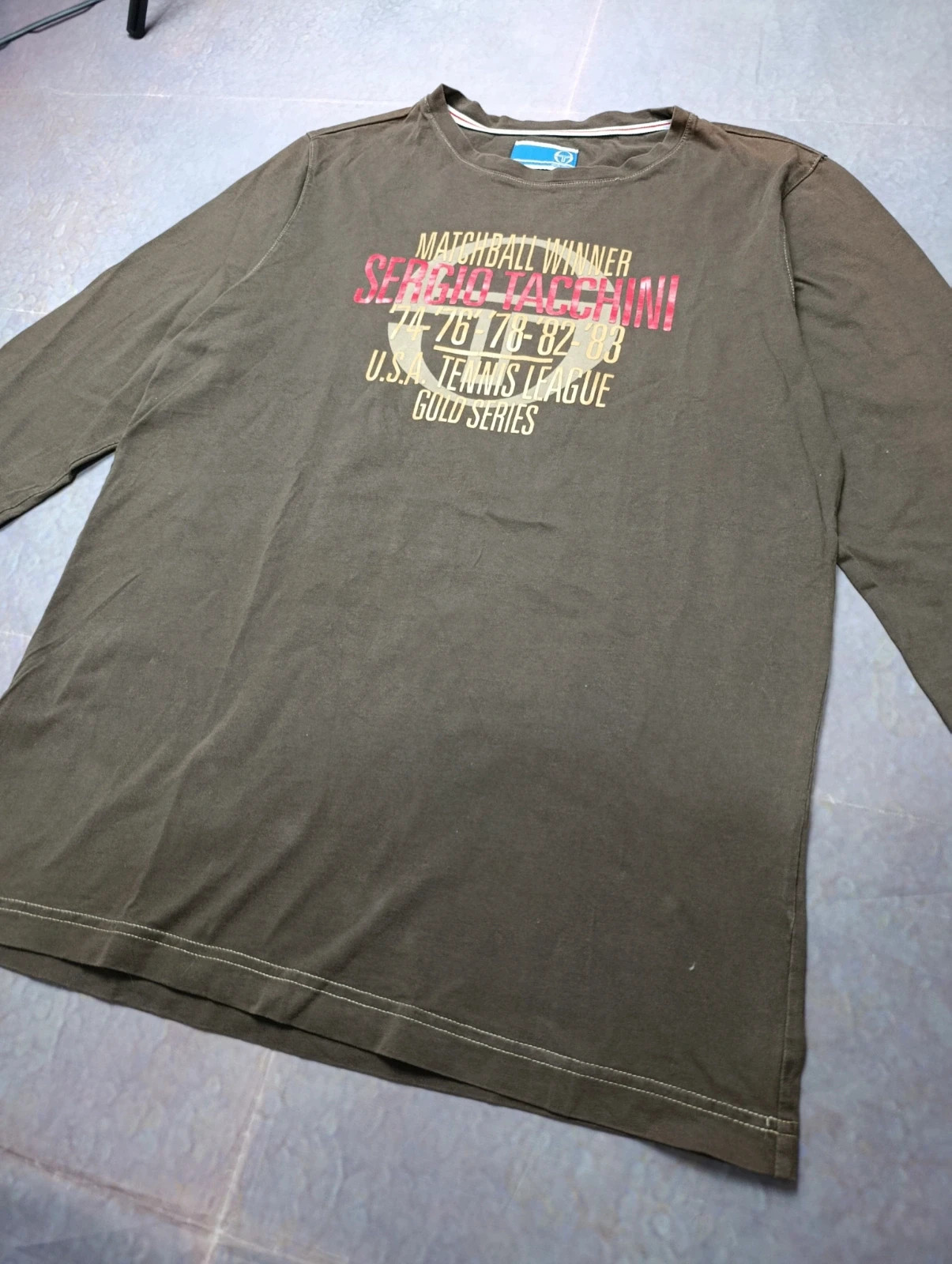 Sergio Tacchini Retro Streetwear Long Sleeve Graphic Tee - Size L – Sergio Tacchini – taille L 3