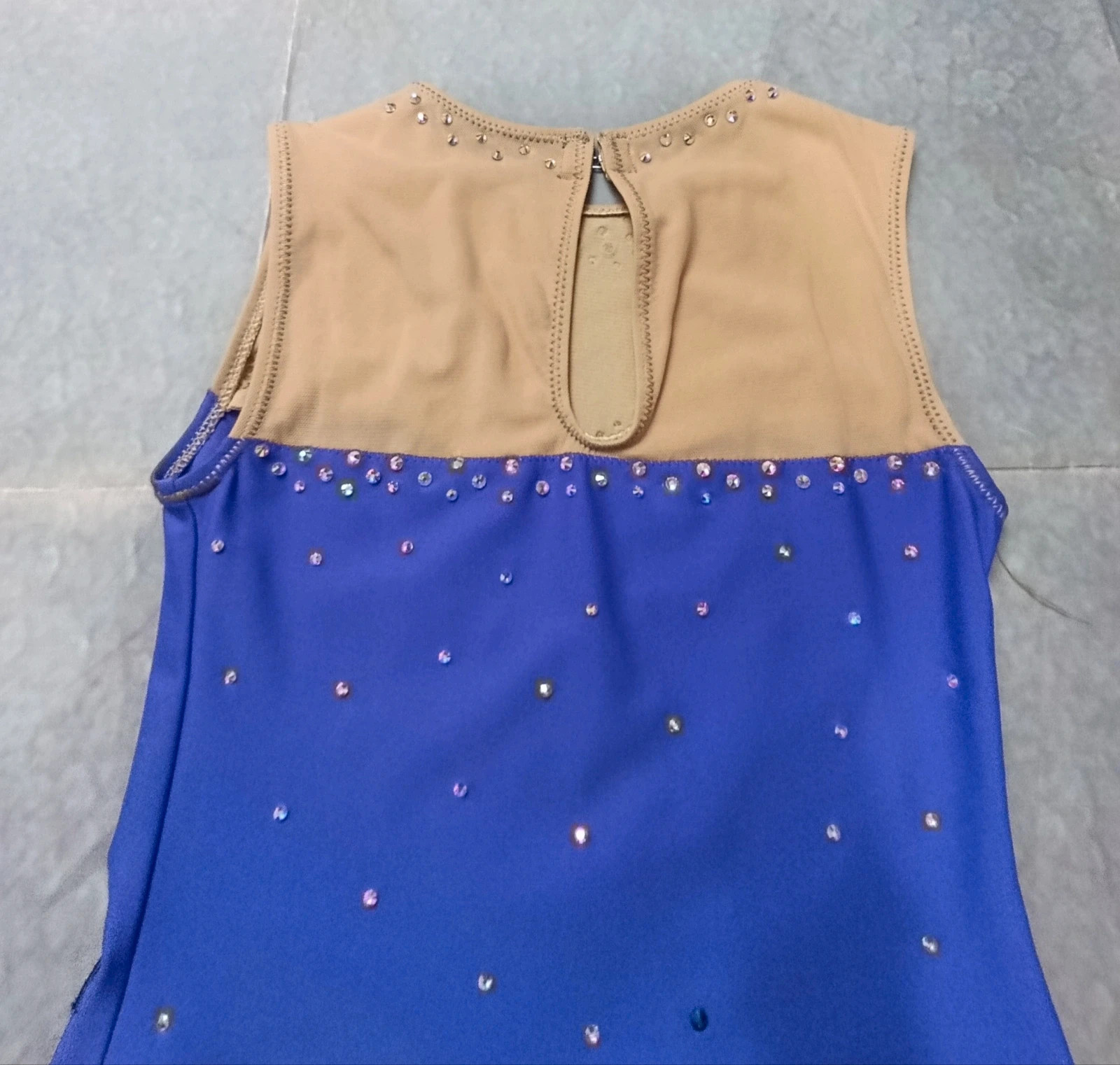 Sparkly Purple Figure Skating Dress | Competition Leotard | Rhinestones | Kids 8-10Y – No Logo – taille 12 ans / 152 cm 3