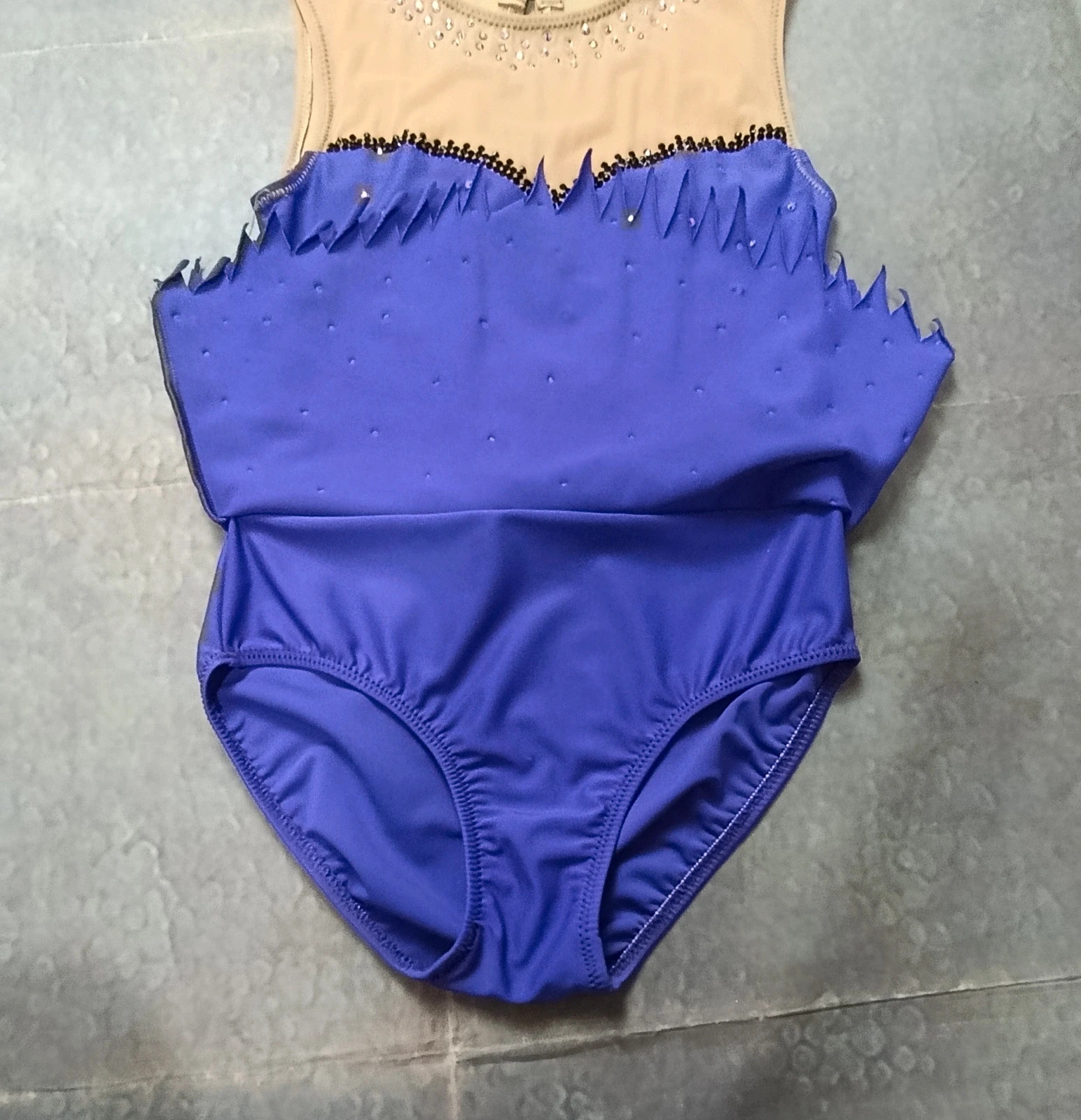 Sparkly Purple Figure Skating Dress | Competition Leotard | Rhinestones | Kids 8-10Y – No Logo – taille 12 ans / 152 cm 4