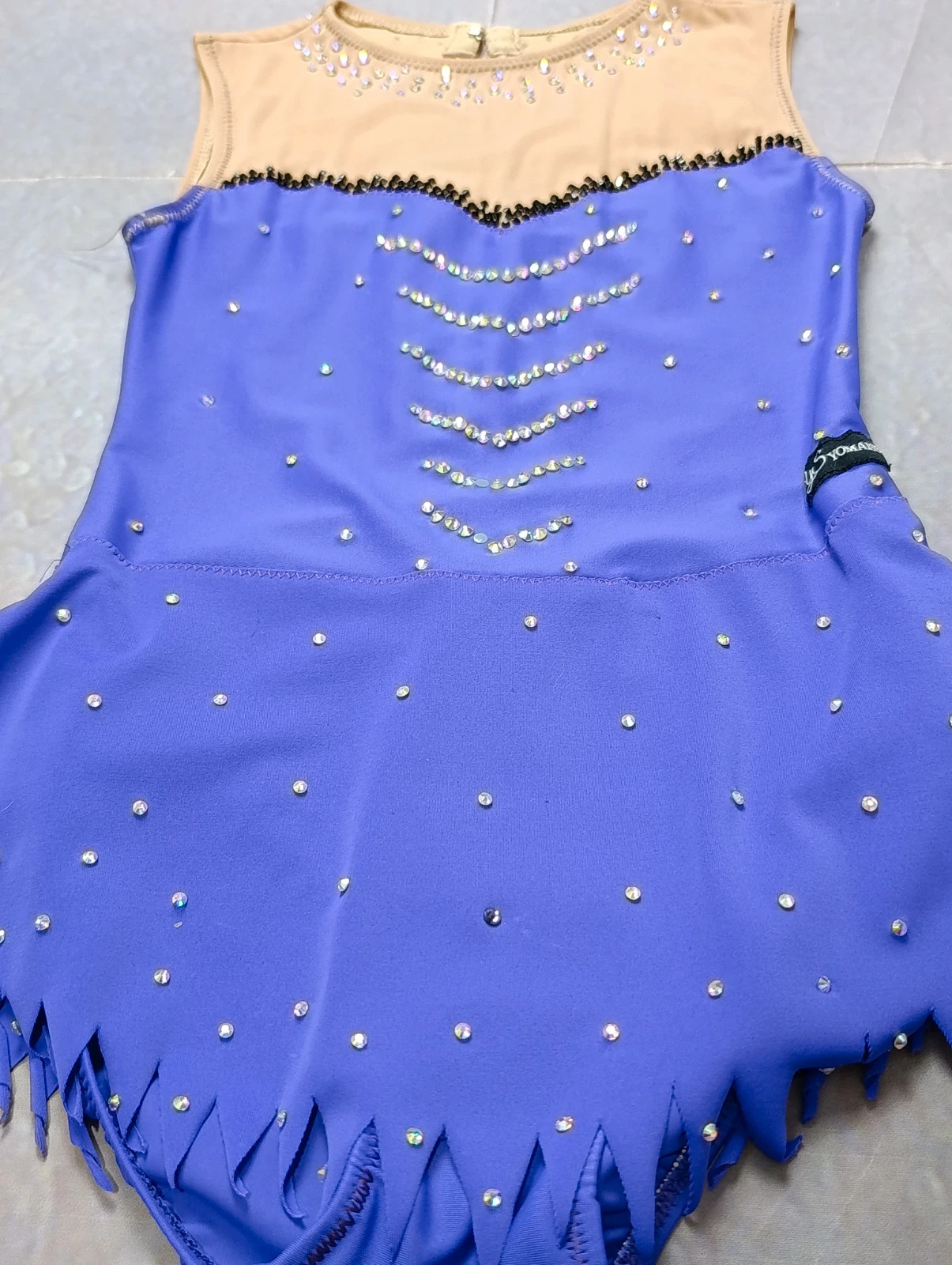 Sparkly Purple Figure Skating Dress | Competition Leotard | Rhinestones | Kids 8-10Y – No Logo – taille 12 ans / 152 cm 5