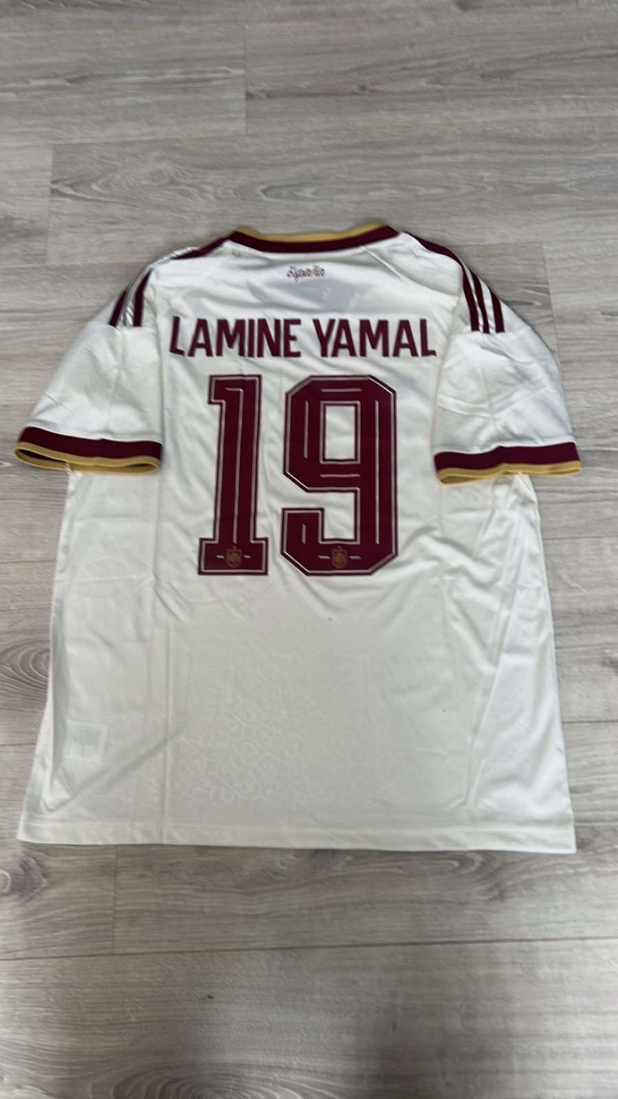Maillot Espagne Lamine Yamal 19/M/Blanc et bordeaux – Adidas – taille M 3