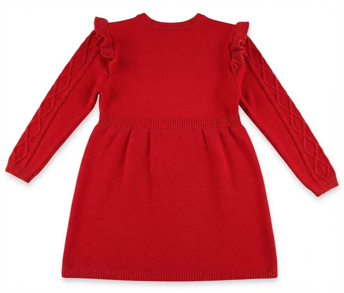 Vestido de punto rojo con volantes Primark Talla 6-7 años – Primark – taille 7 ans / 122 cm 3