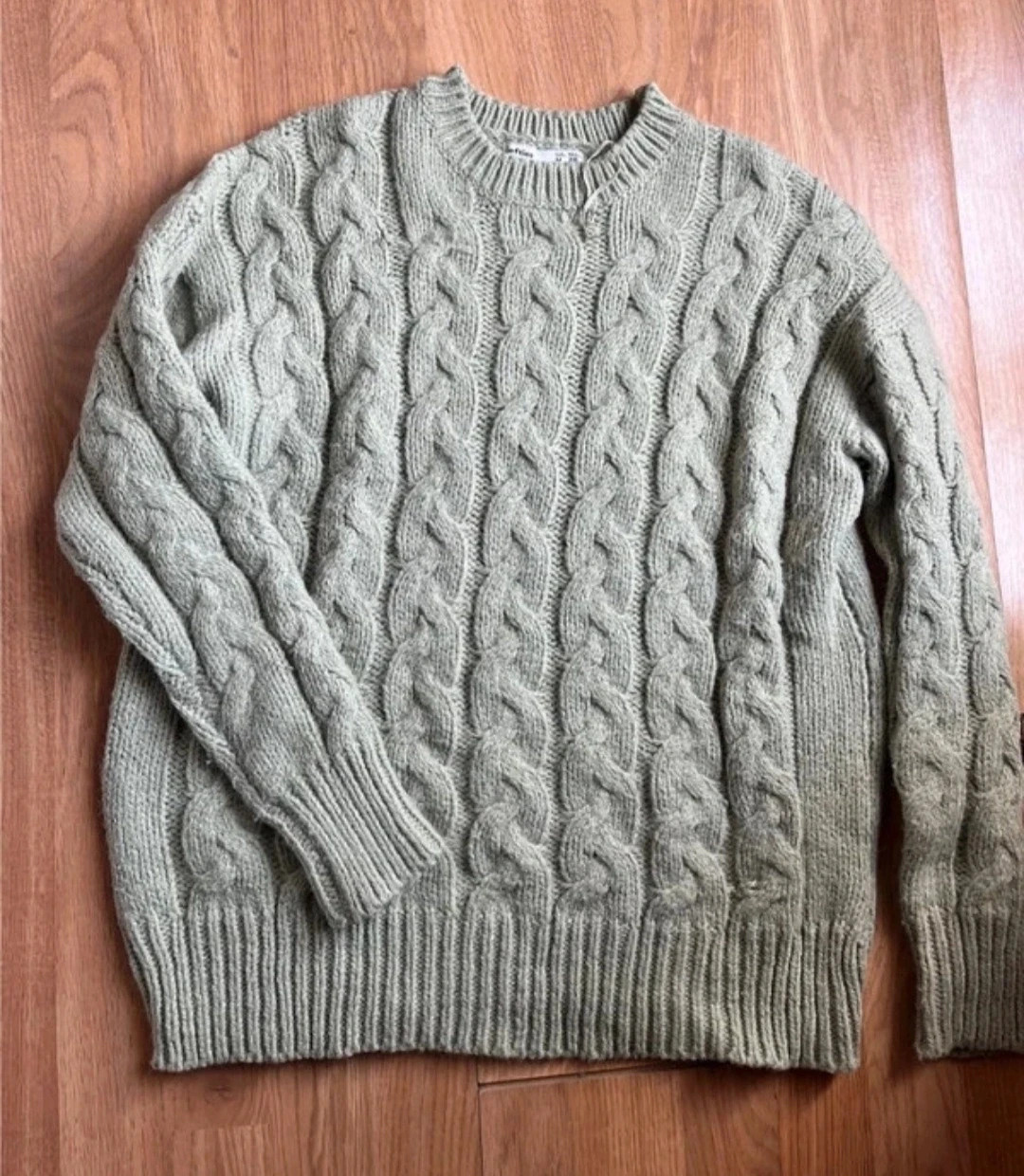 Jersey de punto trenzado verde salvia Lefties XL – Lefties – taille XL / 42 / 14 2