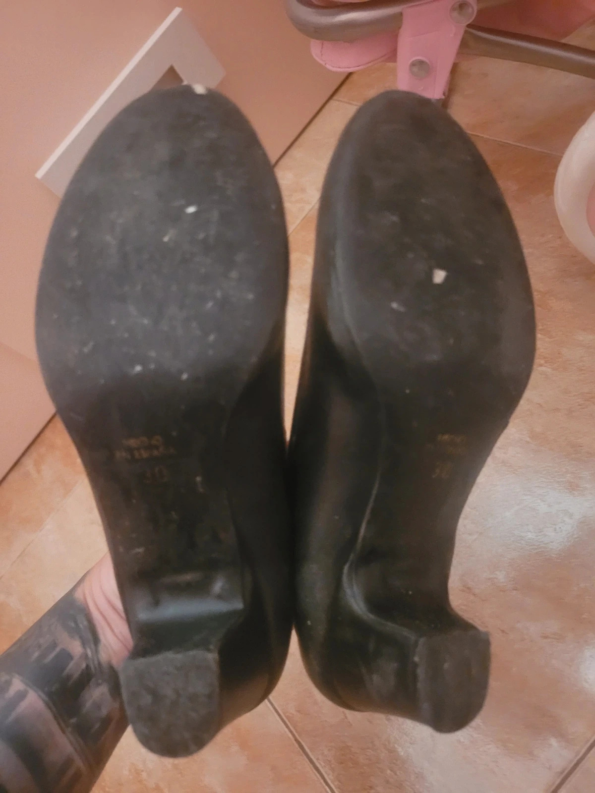 Zapatos de baile/flamenco negros con tacón y elástico - Talla 30 – sin marca – taille 30 2
