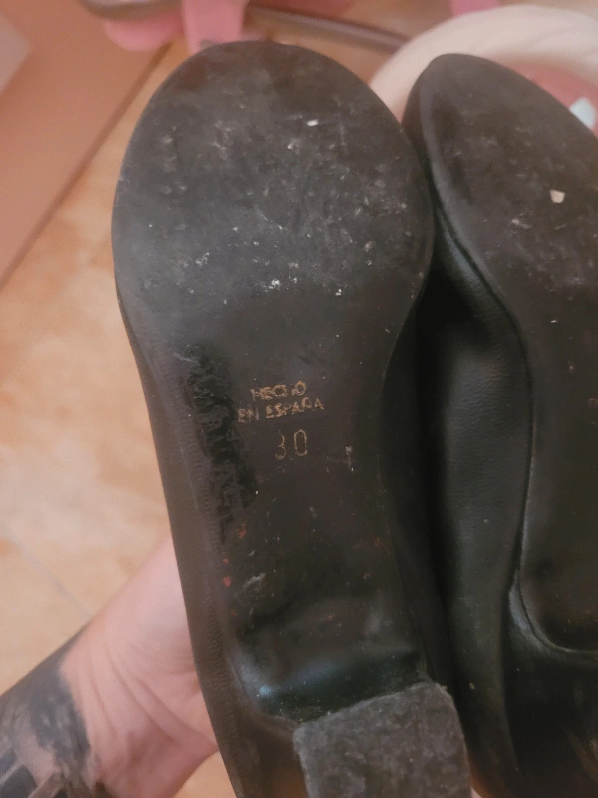 Zapatos de baile/flamenco negros con tacón y elástico - Talla 30 – sin marca – taille 30 3