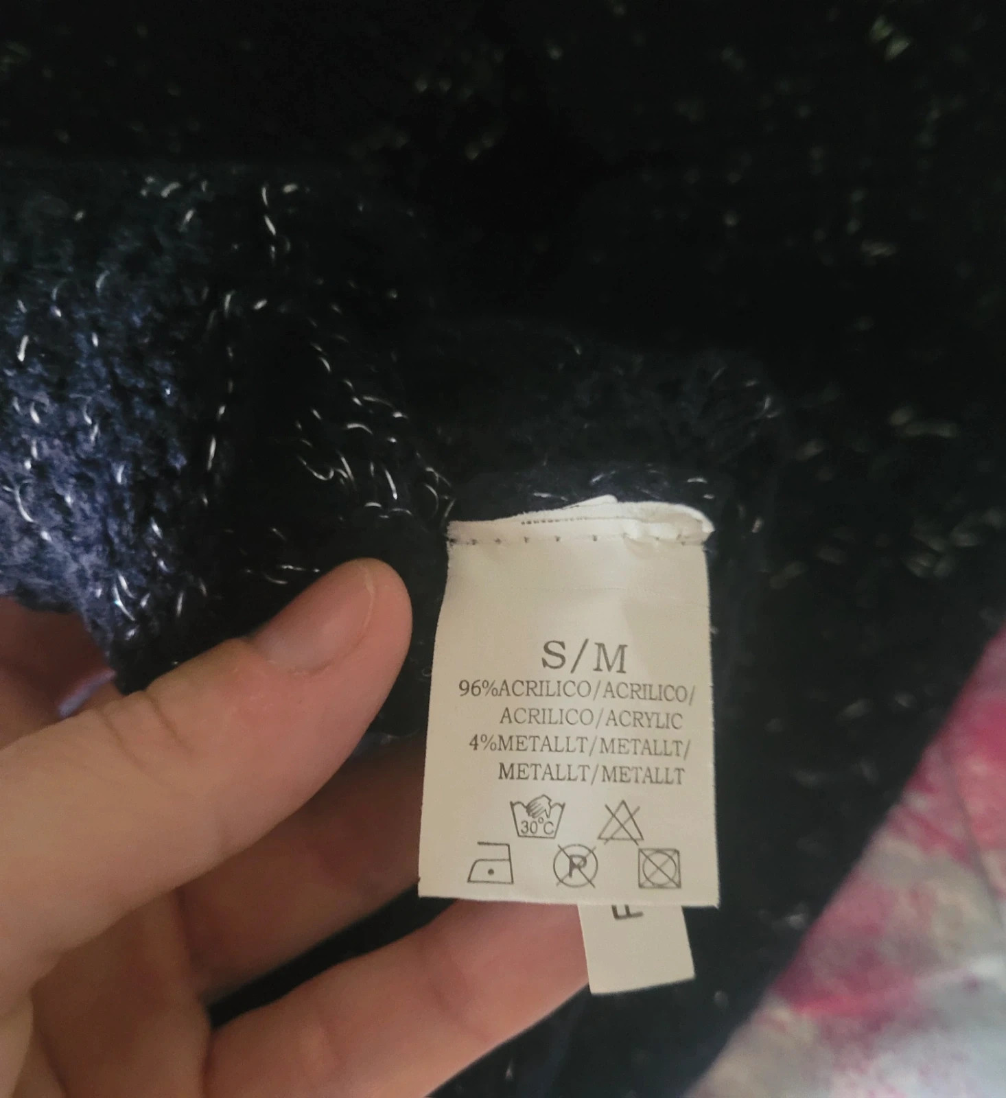Jersey azul marino con detalle de cremallera trasera – sin marca – taille S / 36 / 8 4