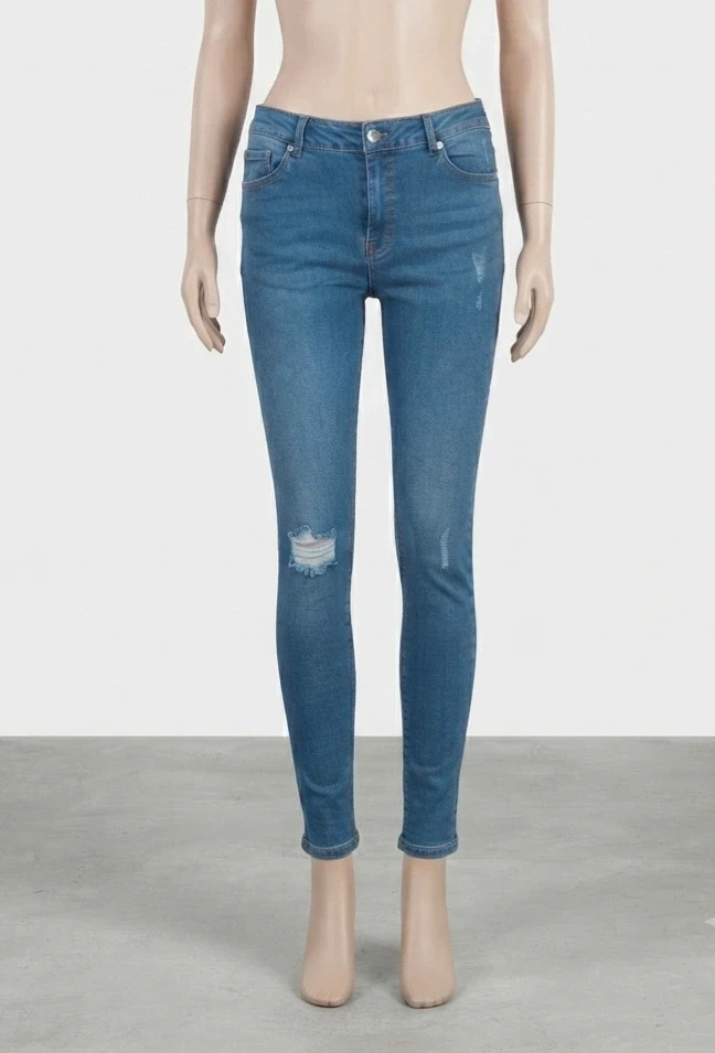 Jeans skinny elásticos de Denim Co. con rotos talla 44