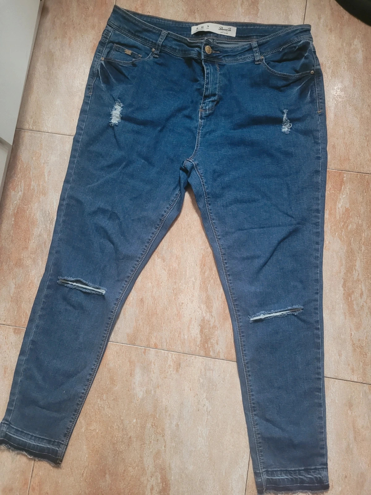 Jeans skinny elásticos de Denim Co. con rotos talla 44 – Denim Co – taille XXL / 44 / 16 2