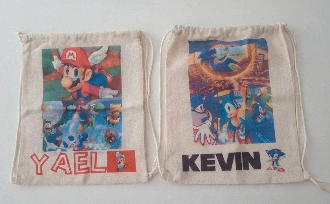 Bolsas tipo mochila de tela (morral) personalizadas, ideales para uso diario o regalo.