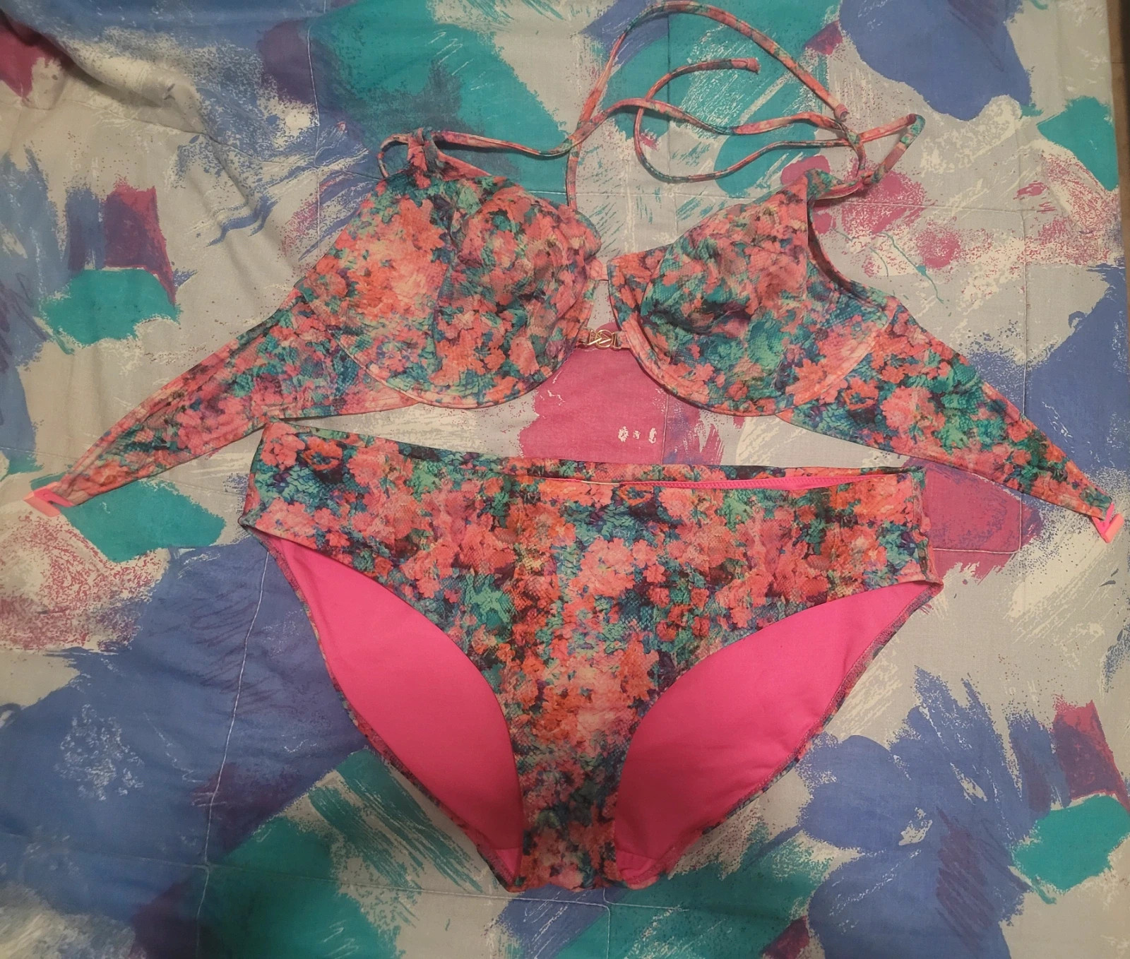 Bikini viral Freya estampado floral - Top 38DDD / Braga XL – Freya – taille XL / 42 / 14 3