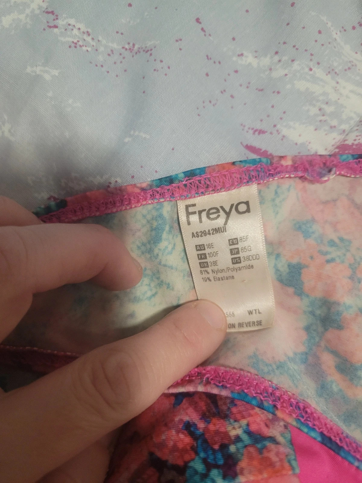Bikini viral Freya estampado floral - Top 38DDD / Braga XL – Freya – taille XL / 42 / 14 5