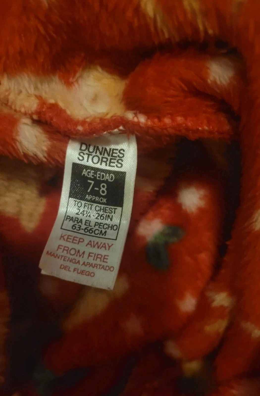 Pijama entero polar navideño con capucha y cremallera y capucha talla 7/8 años – Dunnes Stores – taille 7 ans / 122 cm 2
