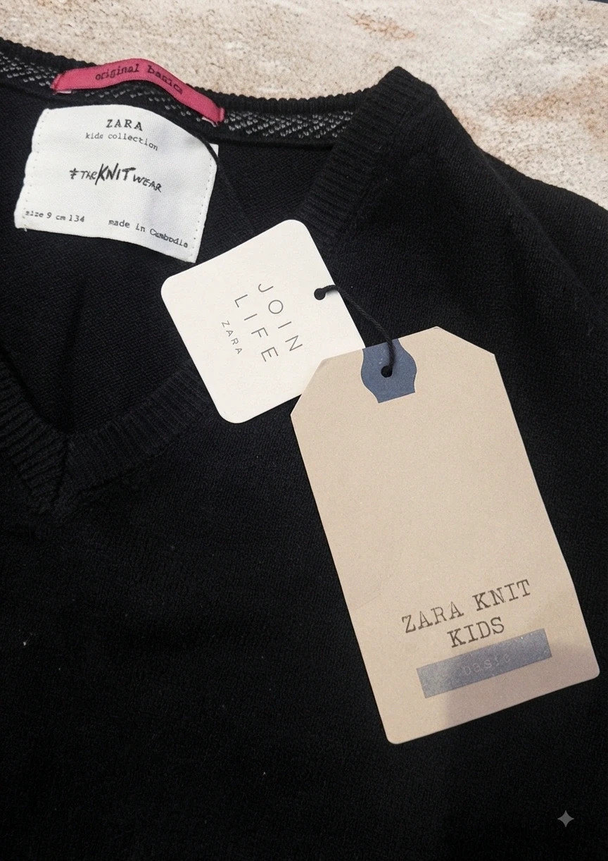 Jersey negro Zara Knit talla 9 años – Zara Kids – taille 9 ans / 134 cm 2