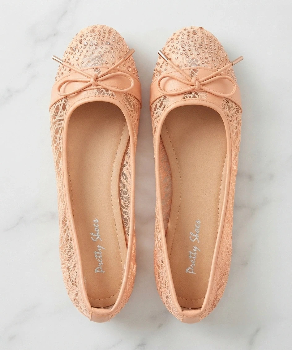 Bailarinas de pedrería y encaje talla 40 – Pretty Shoes – taille 40