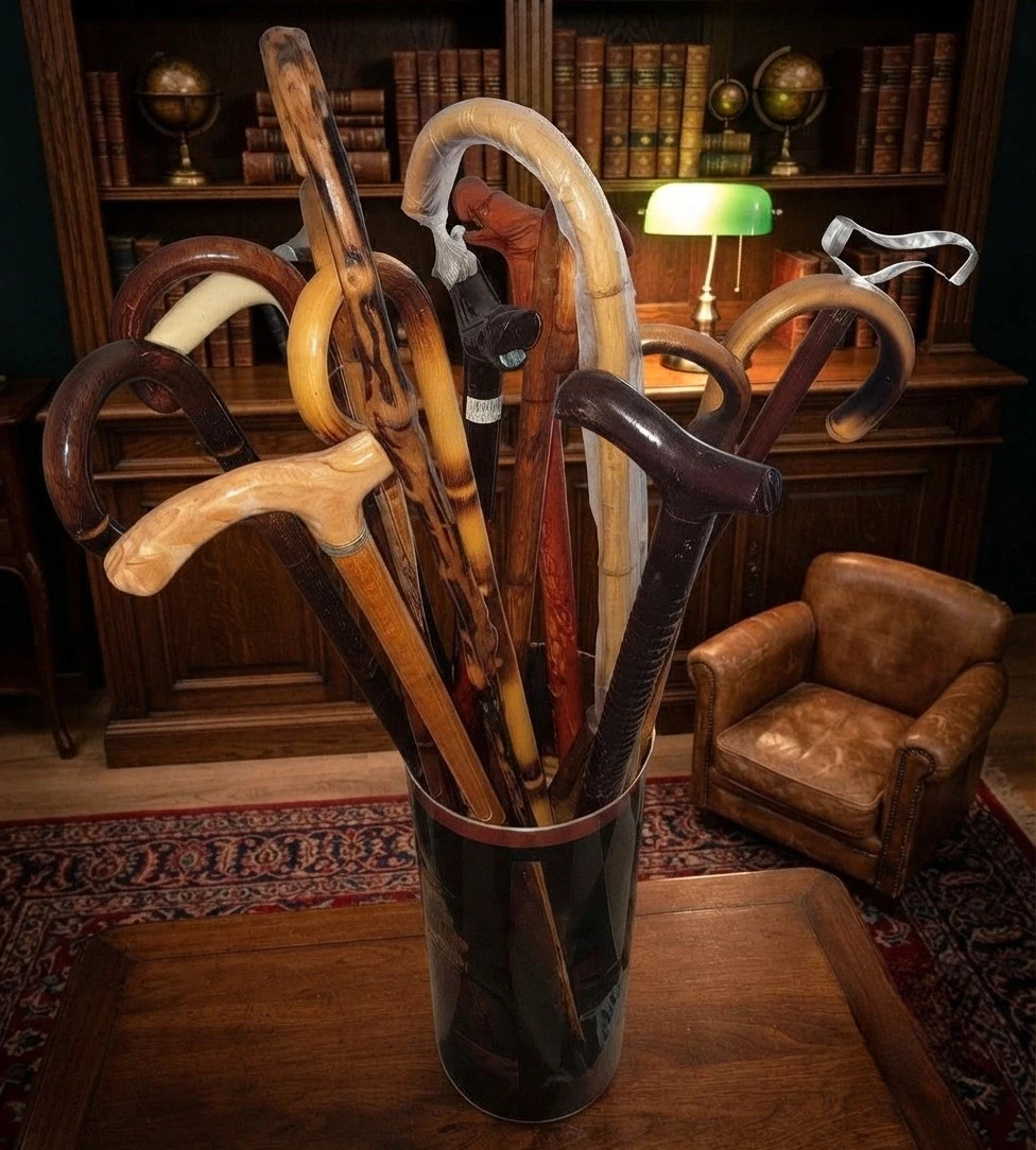 Lote de 10 Bastones Antiguos y Vintage - Colección Variada