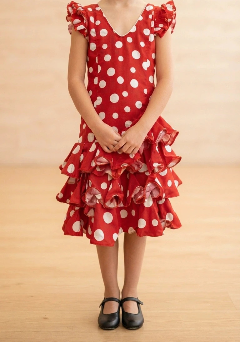 Vestido Flamenca Infantil Talla 10 años – Flamenca – taille 10 ans / 140 cm 3
