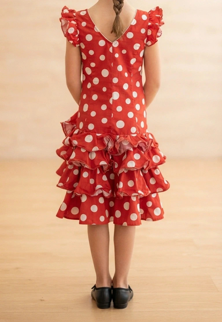 Vestido Flamenca Infantil Talla 10 años – Flamenca – taille 10 ans / 140 cm 4