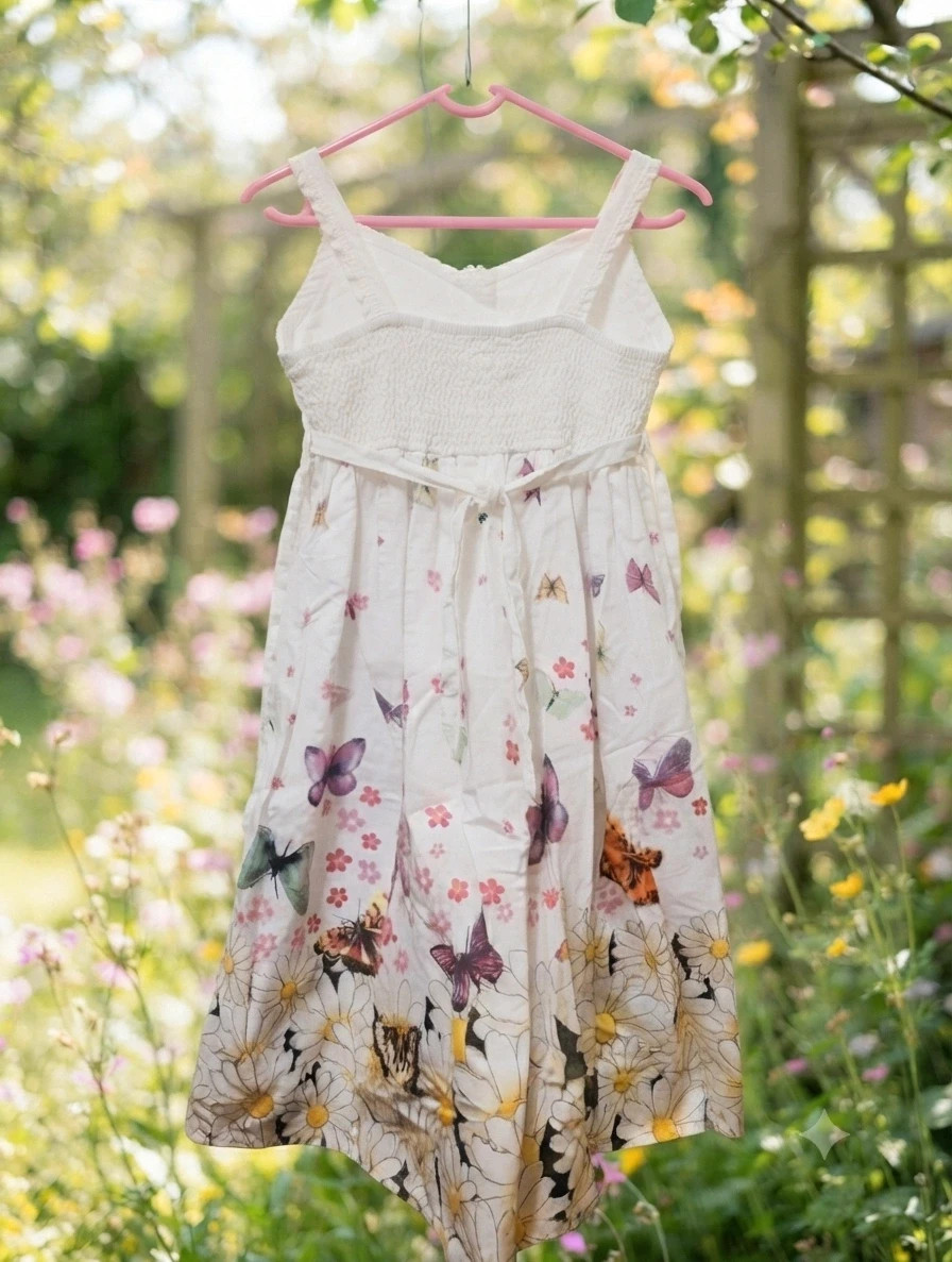 Vestido viral de verano con estampado talla 5/6 años – H&M – taille 5 ans / 110 cm 2