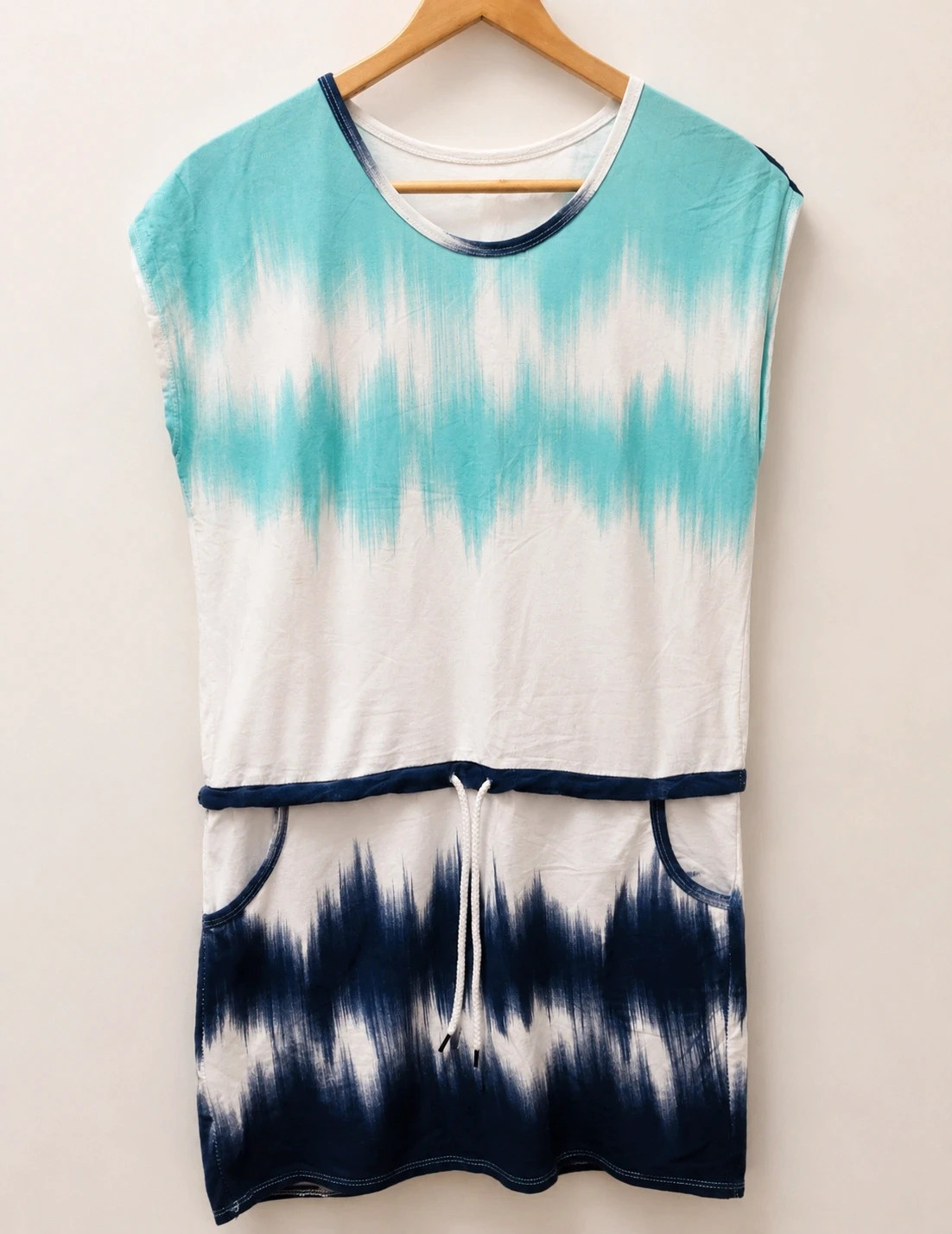 Vestido corto estilo tie-dye con cordón ajustable talla M – sin marca – taille M / 38 / 10 3