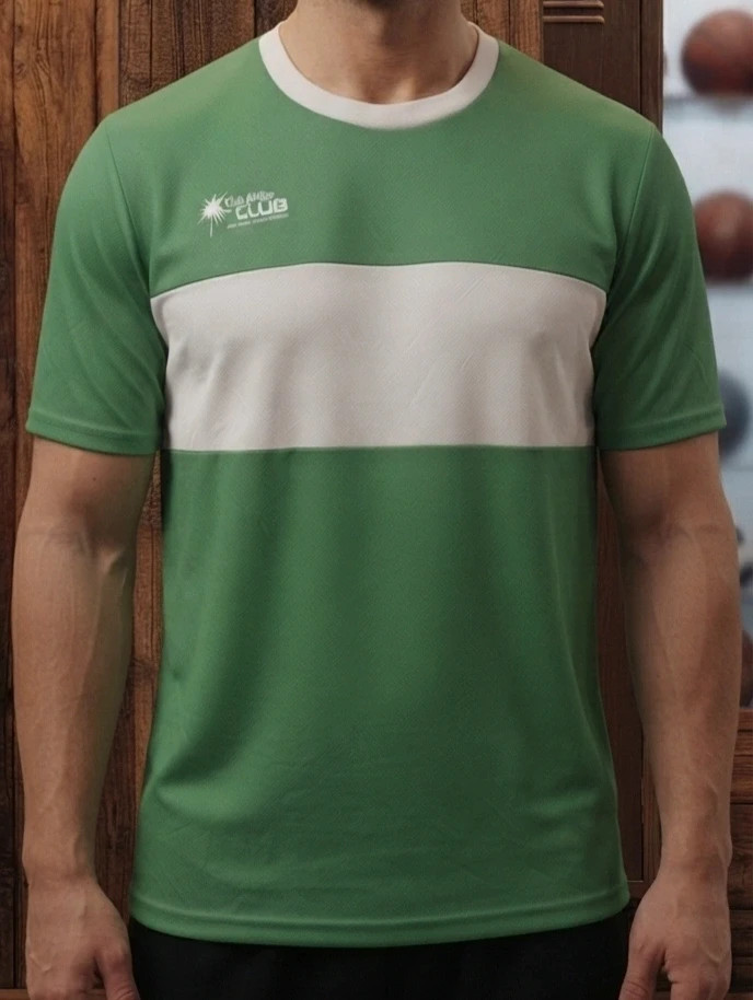 Camiseta deportiva de fútbol verde y blanca futsal talla L – Futsal – taille L 3