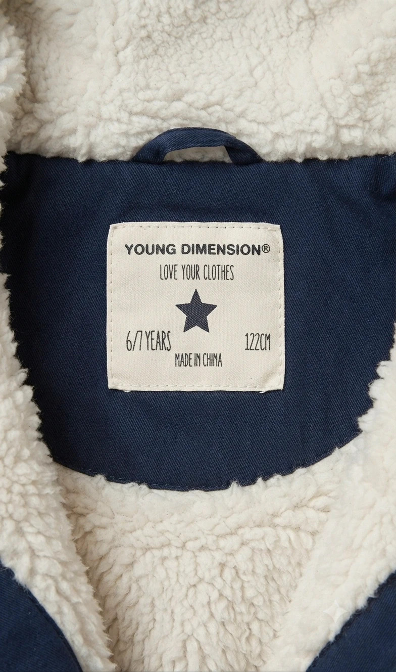 Abrigo acolchado con borreguito talla 6/7 años – Young Dimension – taille 6 ans / 116 cm 2
