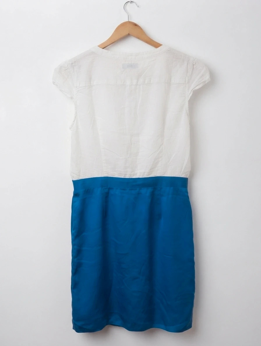 Vestido viral combinado blanco y azul - Talla M – Unit – taille M / 38 / 10 2