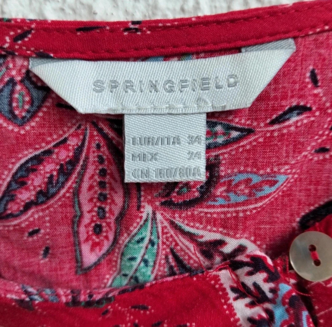 Vestido largo estampado Springfield – Springfield – taille XS / 34 / 6 4