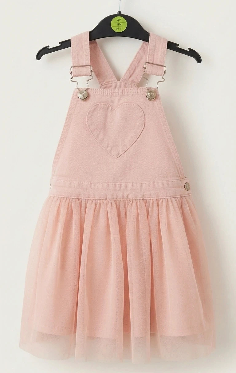 Vestido peto rosa viral con falda de tul - Little Kids talla 5/6 años