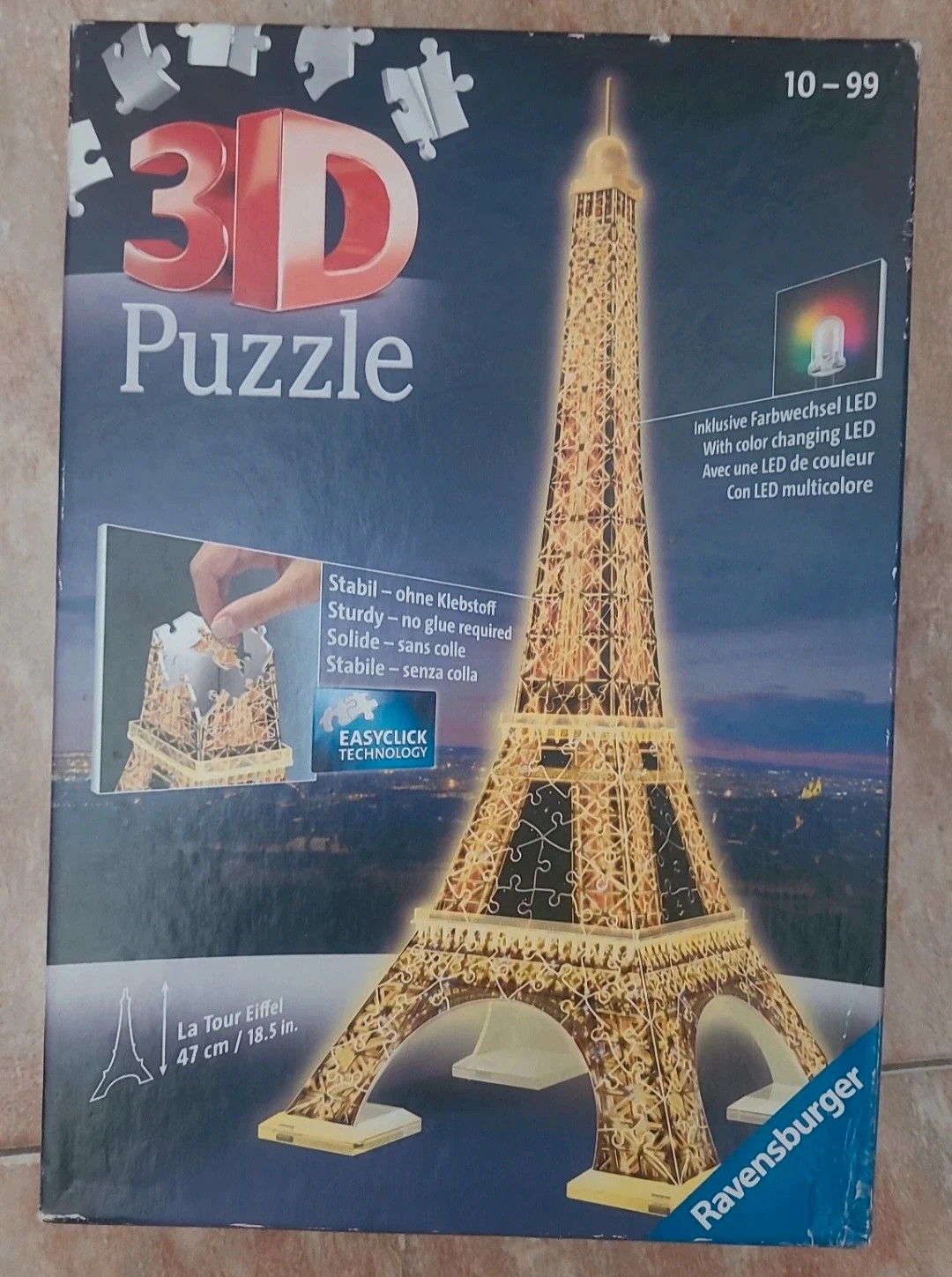 Puzzle 3D Ravensburger Torre Eiffel con luz LED