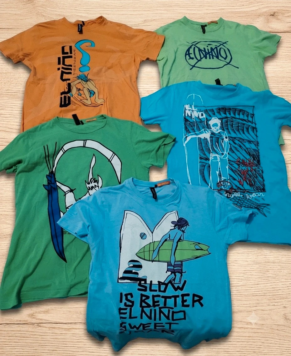 Lote de 5 camisetas El Nino talla 12 años – El Nino – taille 12 ans / 152 cm