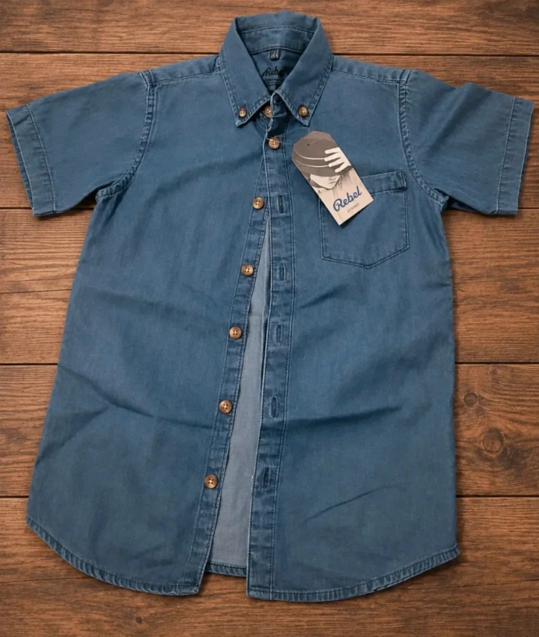 Camisa vaquera tipo denim marca Rebel talla 5/6 años