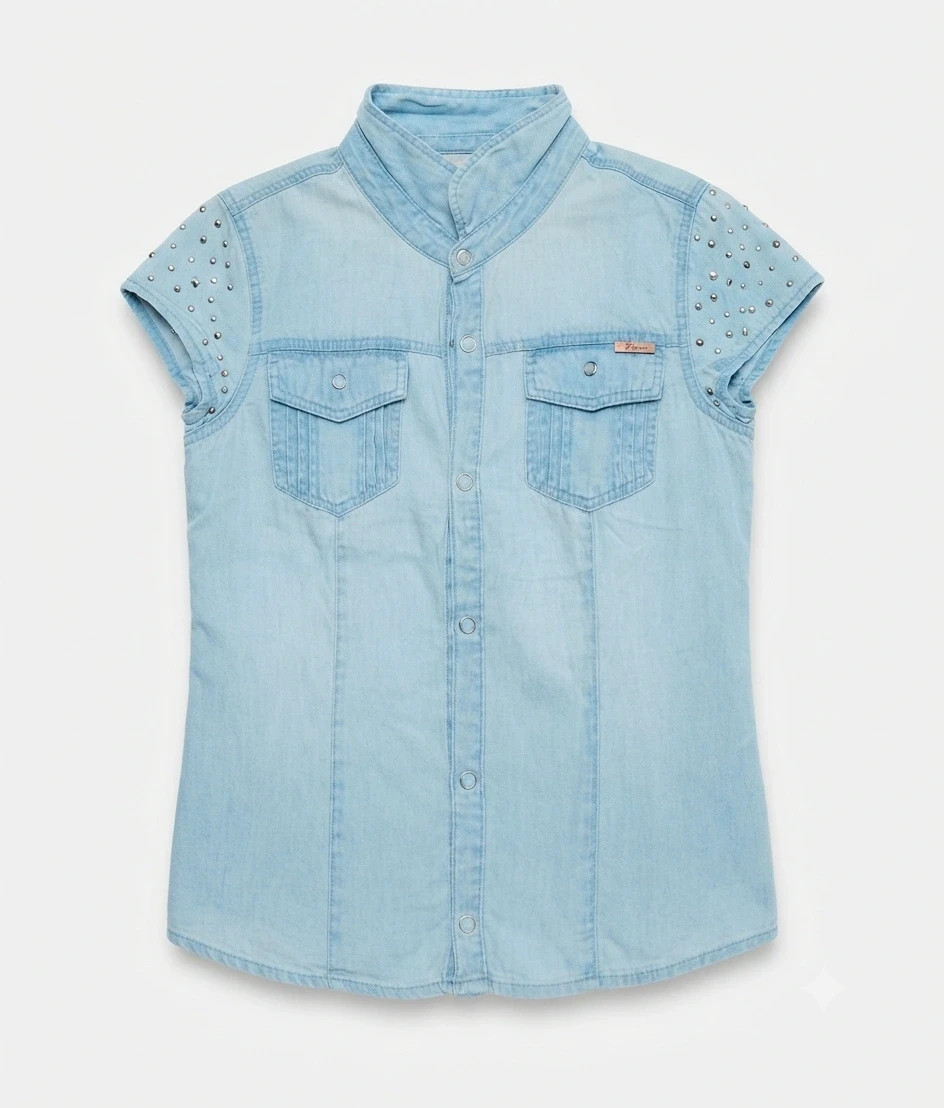 Camisa vaquera con tachuelas Mayoral - Talla 4 años (104 cm) – Mayoral – taille 4 ans / 104 cm