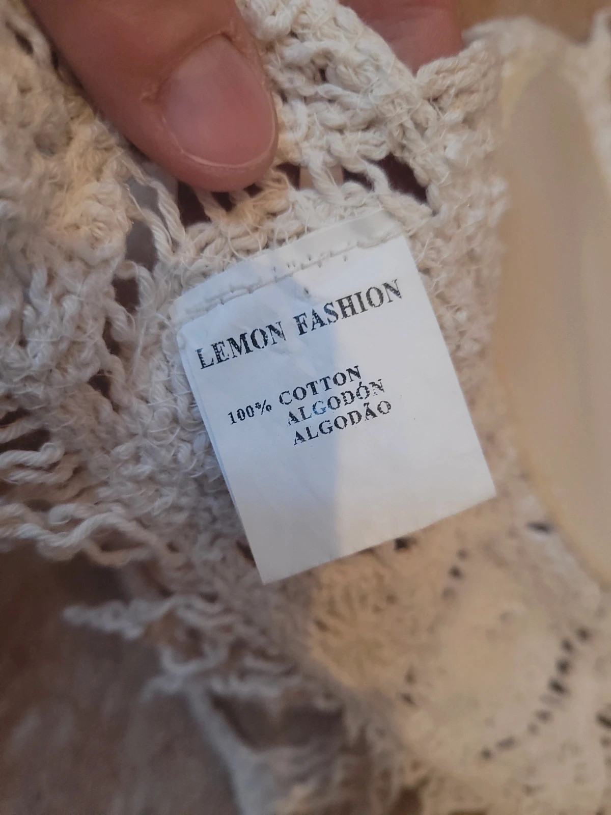 Top crop de crochet blanco de la marca Lemon Fashion – lemon fashion – taille S / 36 / 8 2
