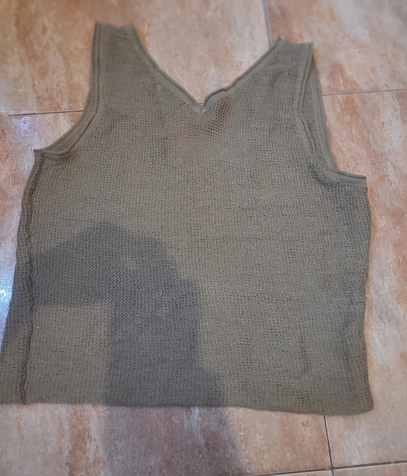 Top de punto de Mango en color verde caqui, talla M. – Mango – taille M / 38 / 10 3