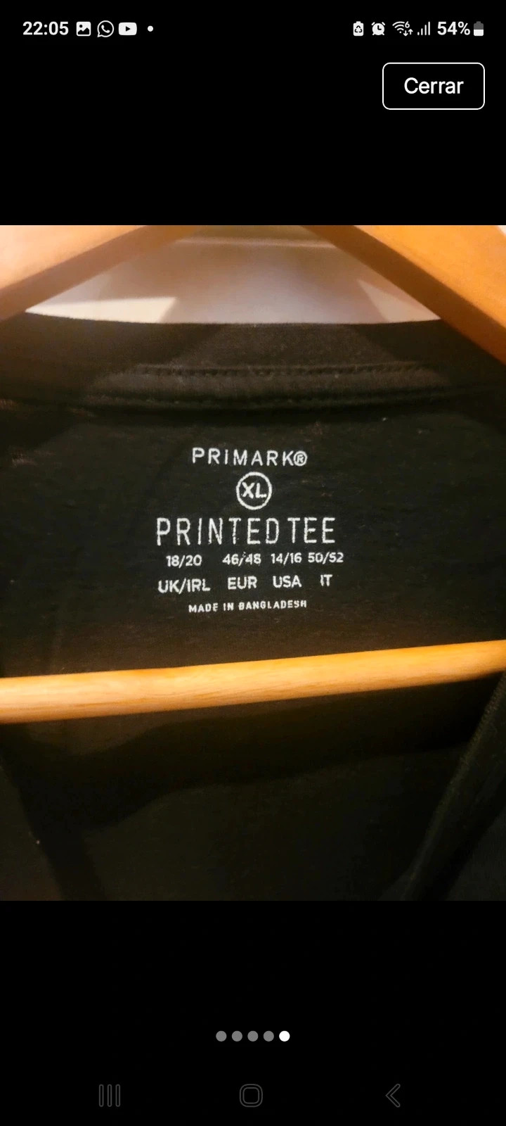 Pack 2 camisetas negras con estampado floral talla xl – Primark – taille XL / 42 / 14 3
