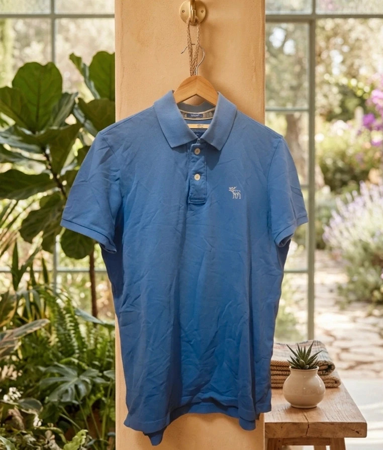 Polo abercrombie & fitch azul talla mmuscle fit