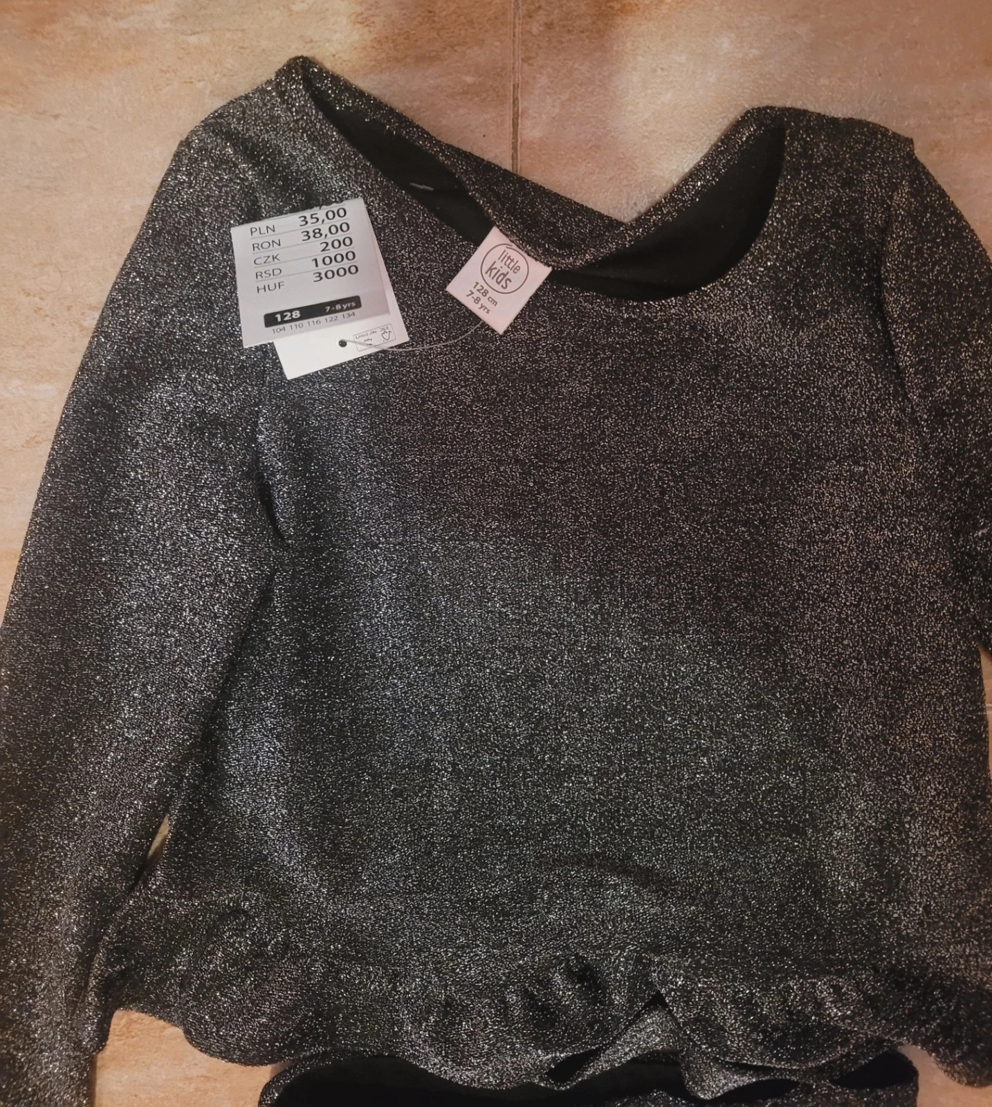 Conjunto plateado brillante 2 piezas - talla 7-8 años – Pepco – taille 8 ans / 128 cm 2