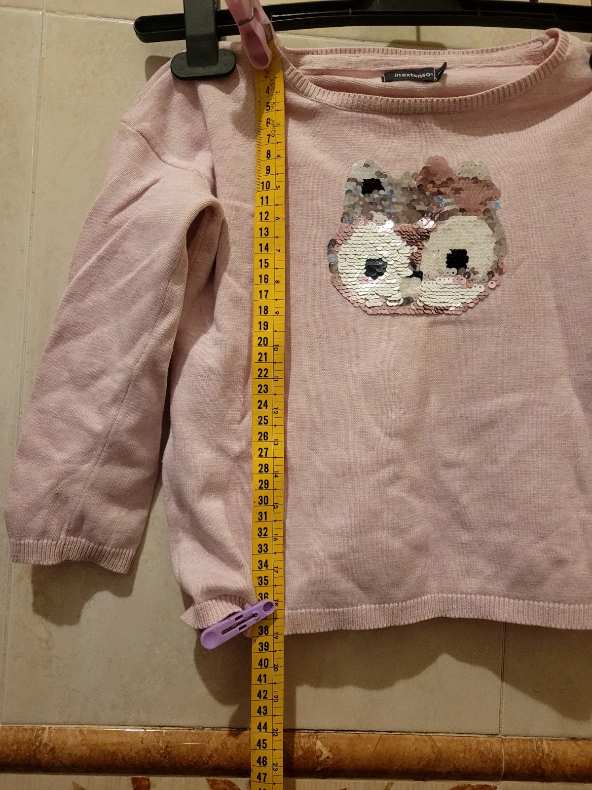 Jersey rosa In Extenso - Detalle lentejuelas Talla 5 – In Extenso – taille 5 ans / 110 cm 2