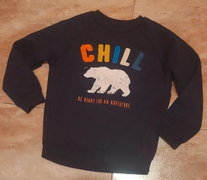 Sudadera azul marino "CHILL" Oso - Primark - Talla 6-7 años (122 cm) – Primark – taille 7 ans / 122 cm