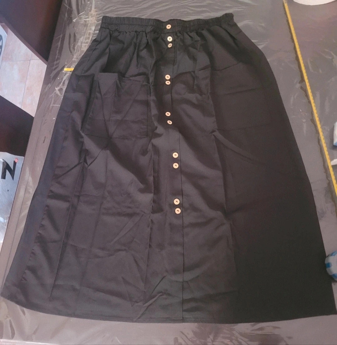 Falda larga negra con bolsillos estilo boho casual – Shein – taille XL / 42 / 14 5