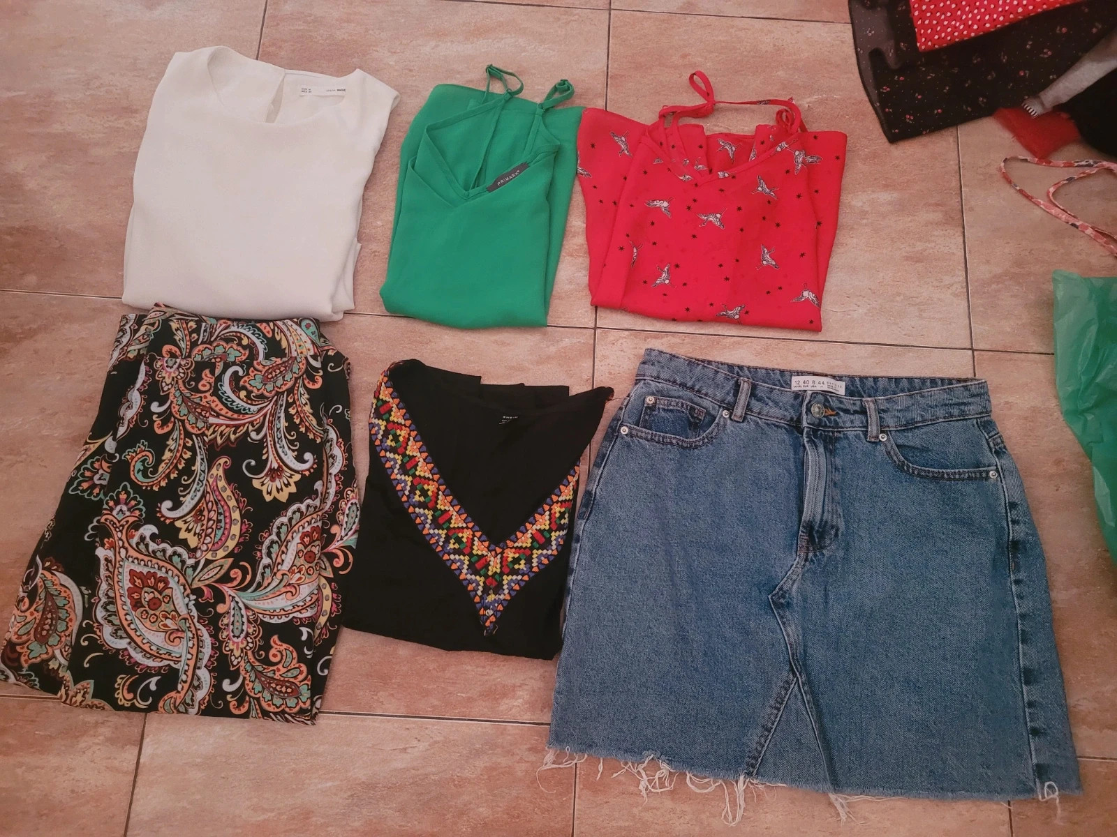 Lote 6 prendas: faldas y tops tallas m y 40/42 Sfera Primark Shein – sfera, shein, primark – taille L / 40 / 12