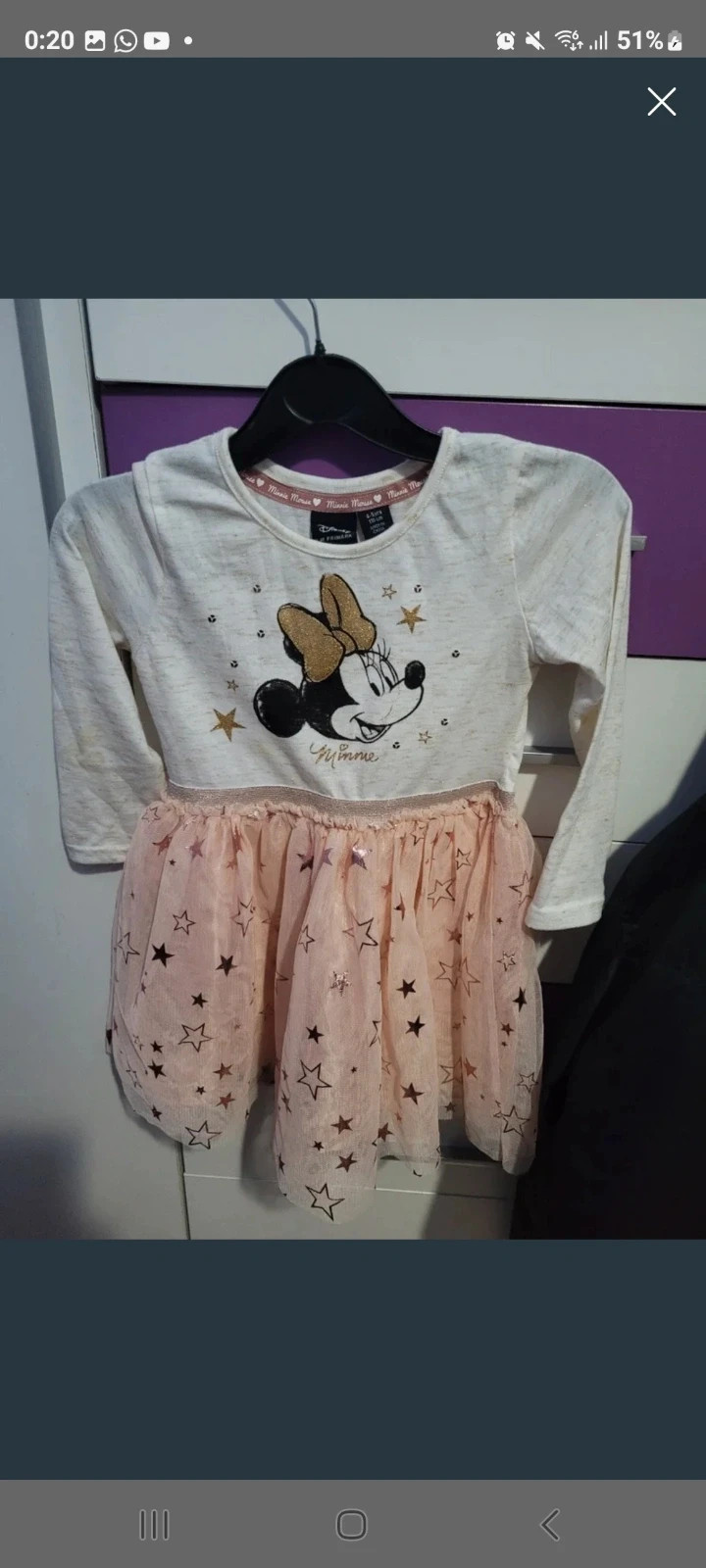 Vestido minnie mouse disney Primark talla 4-5 años – Disney – taille 4 ans / 104 cm
