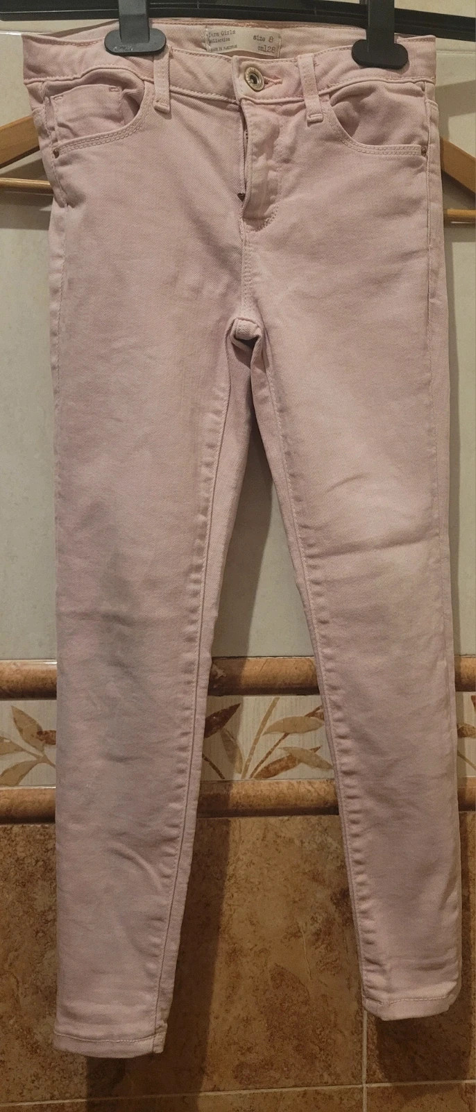 Pantalones pitillo Zara Girls - Rosa Pastel – Zara Girls – taille 8 ans / 128 cm