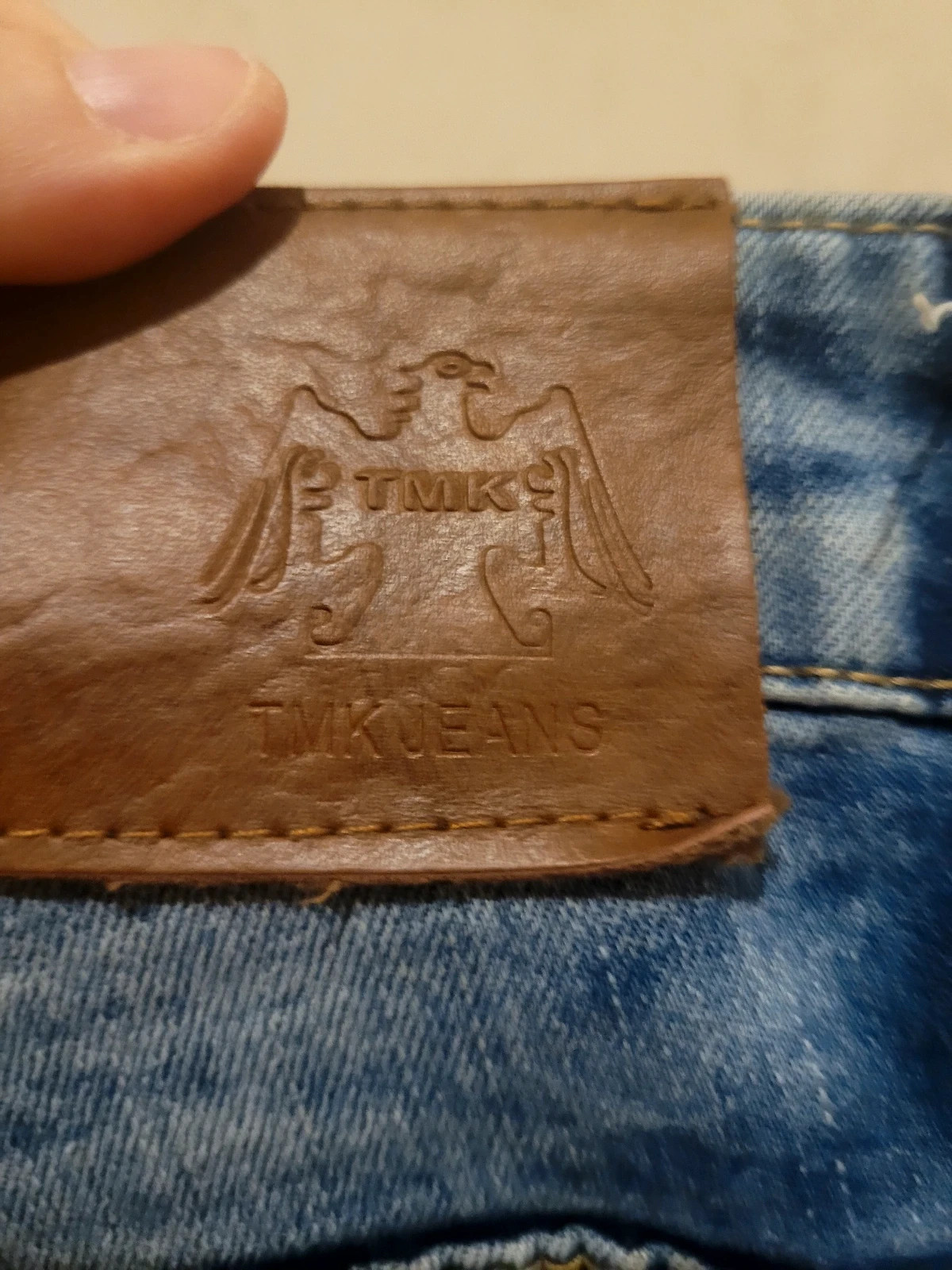 Vaqueros TMK Jeans Lavado Claro Estilo "Acid Wash" - Talla 50/36 – TMK Jeans – taille W40 | FR 50 5
