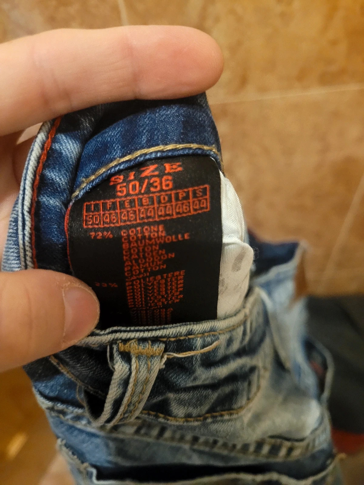 Vaqueros TMK Jeans Lavado Claro Estilo "Acid Wash" - Talla 50/36 – TMK Jeans – taille W40 | FR 50 4